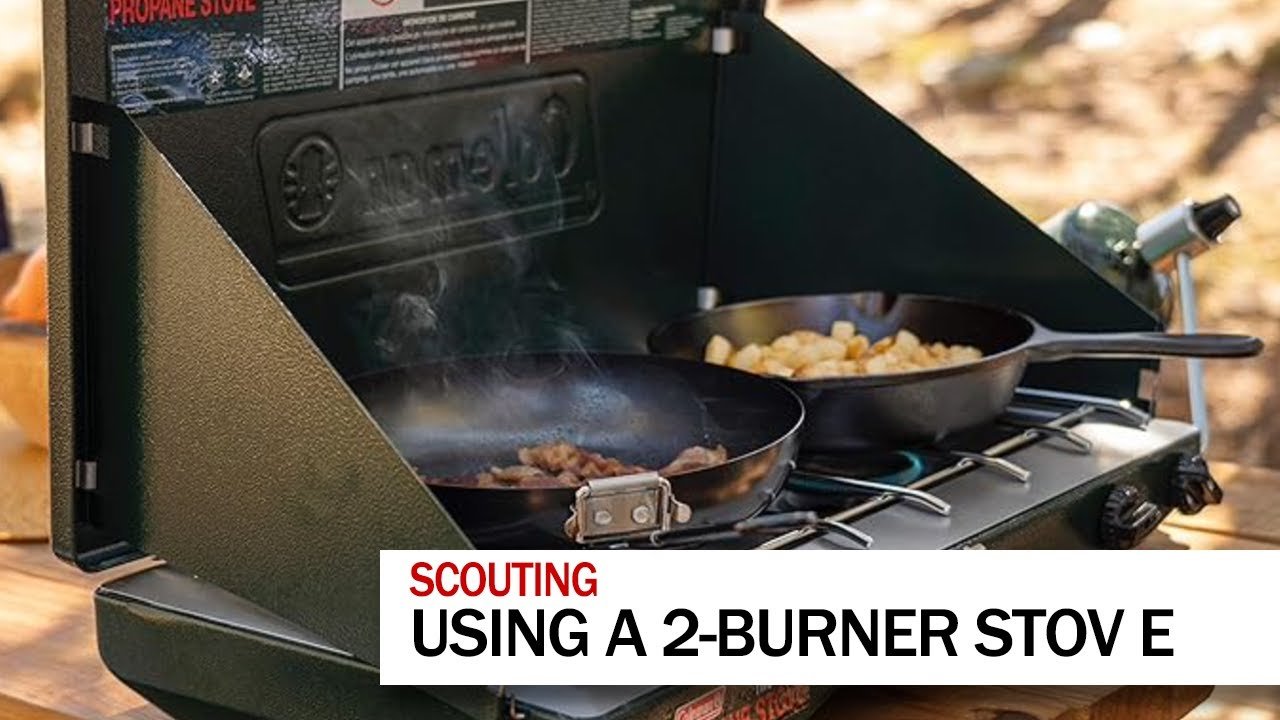 Using a Coleman 2-burner camping stove