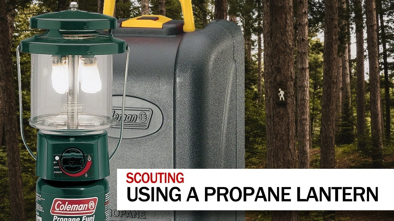 Using a propane lantern